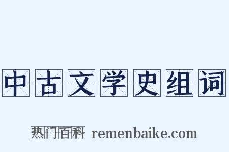中古文学史组词是什么意思的图片